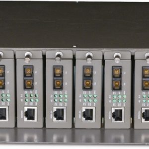 14-Slot Unmanaged Media Converter Chassis, Dual Power Supply