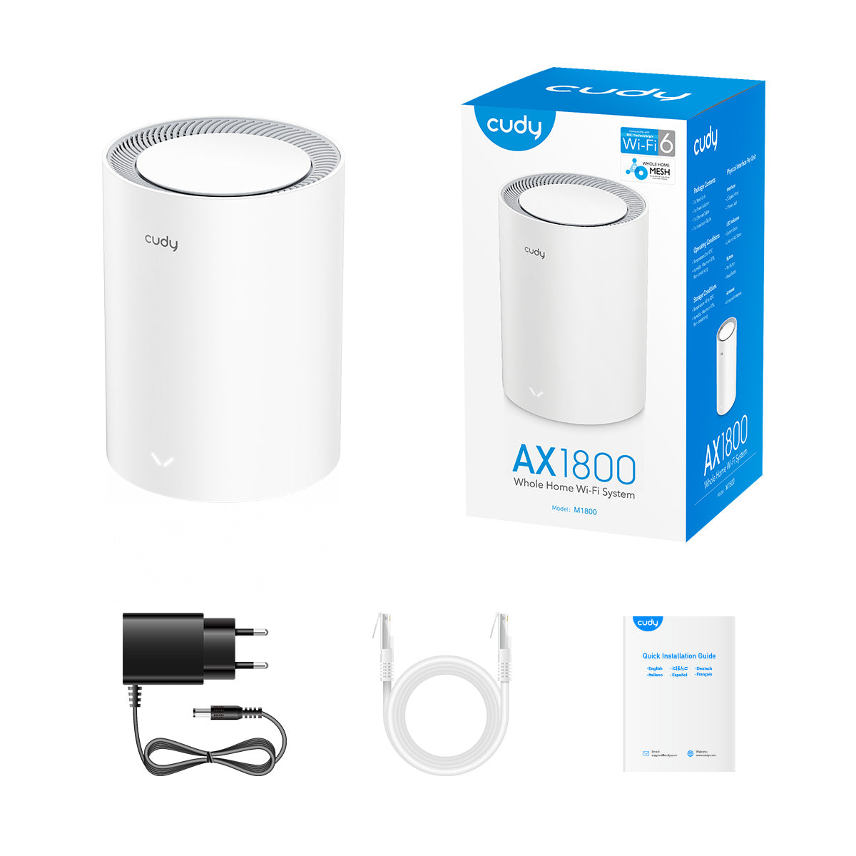 Cudy M1800 AX1800 Wi-Fi 6 Mesh System