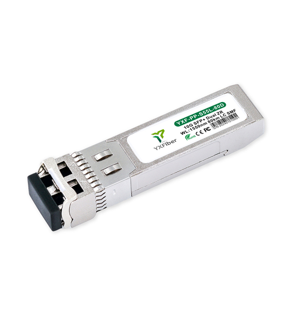 YX Fiber 10G SFP+ ZR 1550nm 80km Duplex LC Single Mode