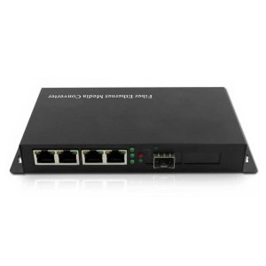 Gigabit Fiber Switch, 1 SFP + 4 RJ45