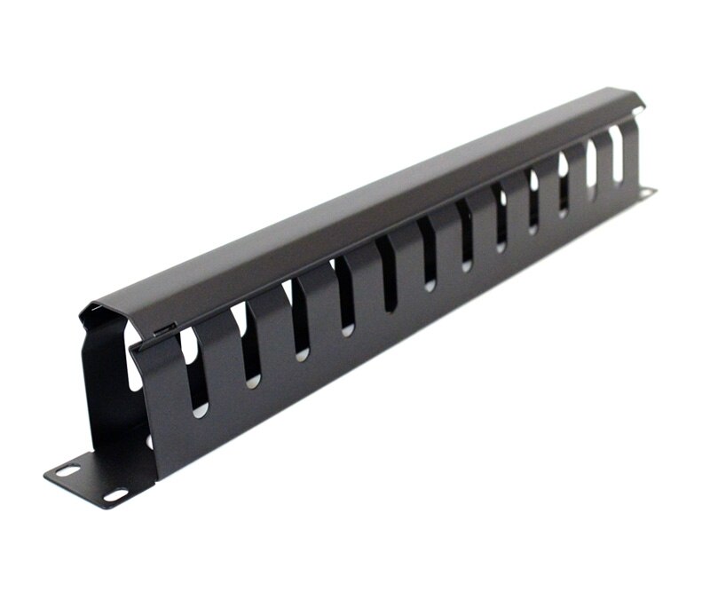 1U 19" Plastic Horizontal Cable Manager (12-Slot)