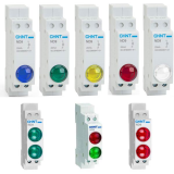 C45D Modular DIN-Rail LED Indicator Light (Green/Red/Yellow)