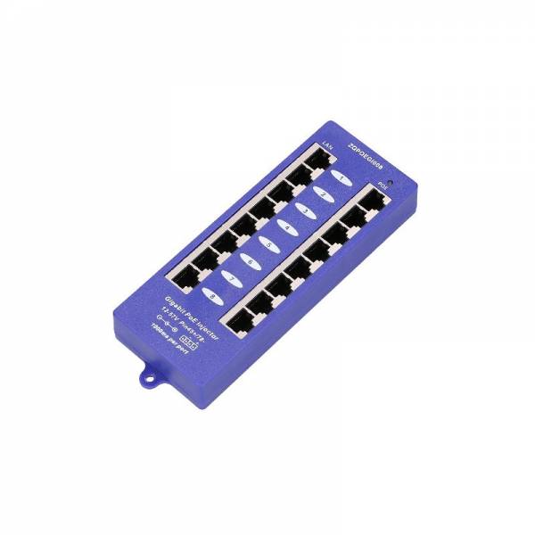 8-Port Gigabit Passive PoE Injector Panel